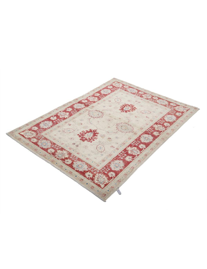 Afghan Ziegler Rug 3' 10" x 5' 2" Hand-Knotted | No. AT79074