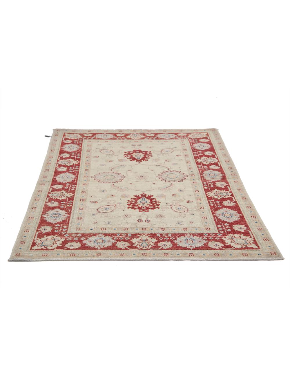 Afghan Ziegler Rug 3' 10" x 5' 2" Hand-Knotted | No. AT79074
