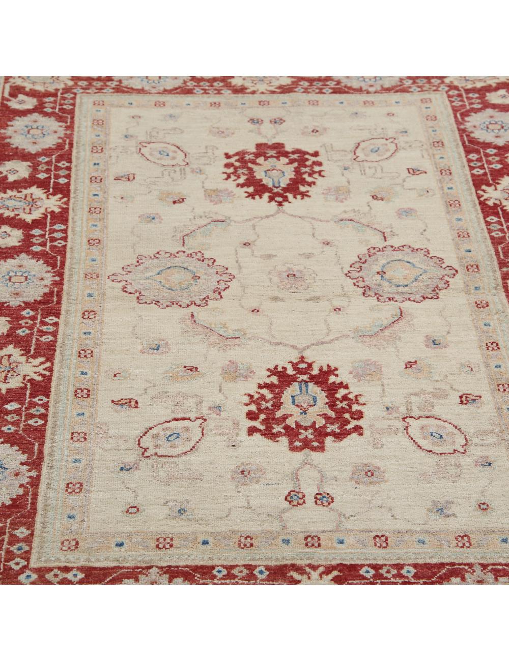 Afghan Ziegler Rug 3' 10" x 5' 2" Hand-Knotted | No. AT79074