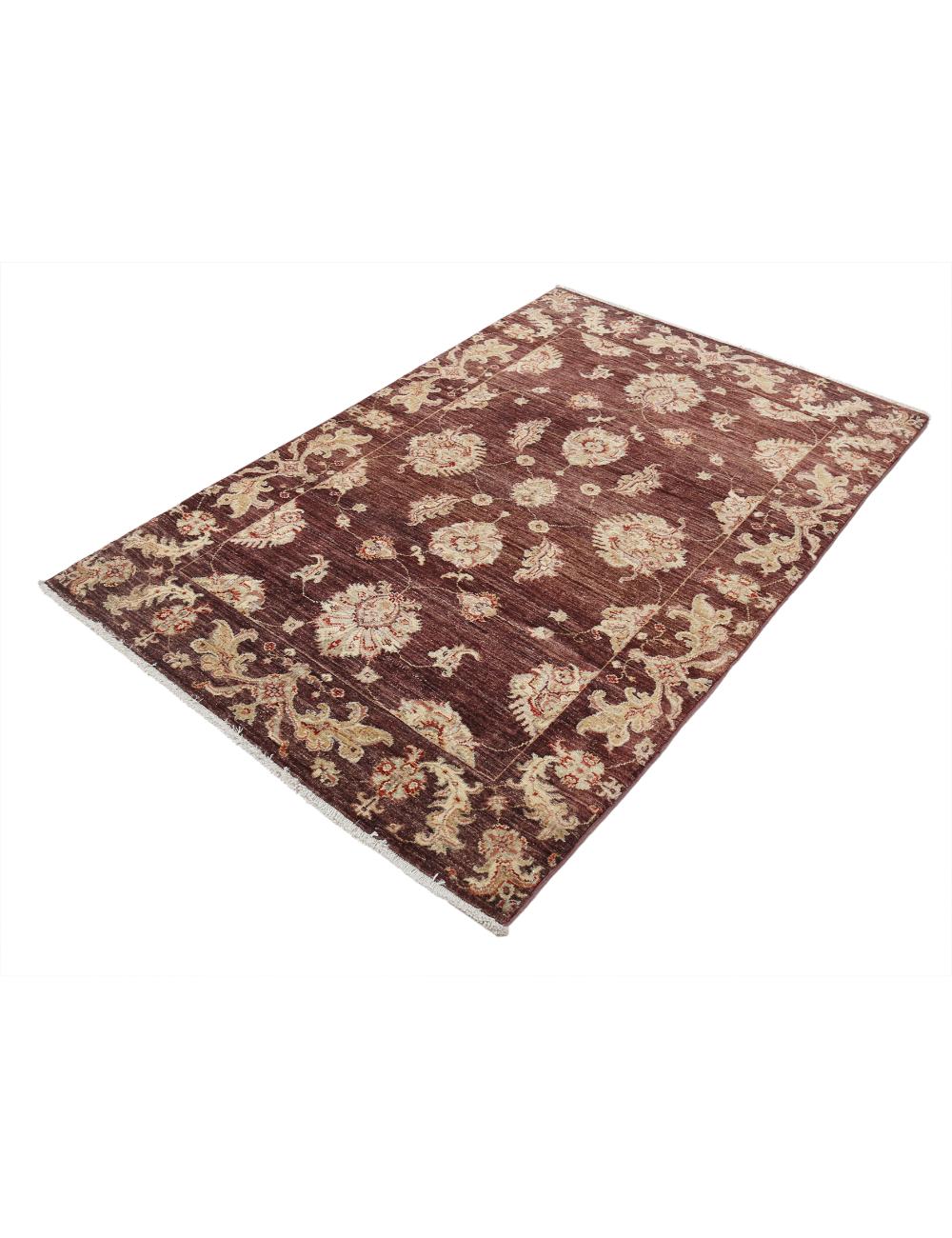 Afghan Ziegler Rug 3' 9" x 5' 10" Hand-Knotted | No. AT39231