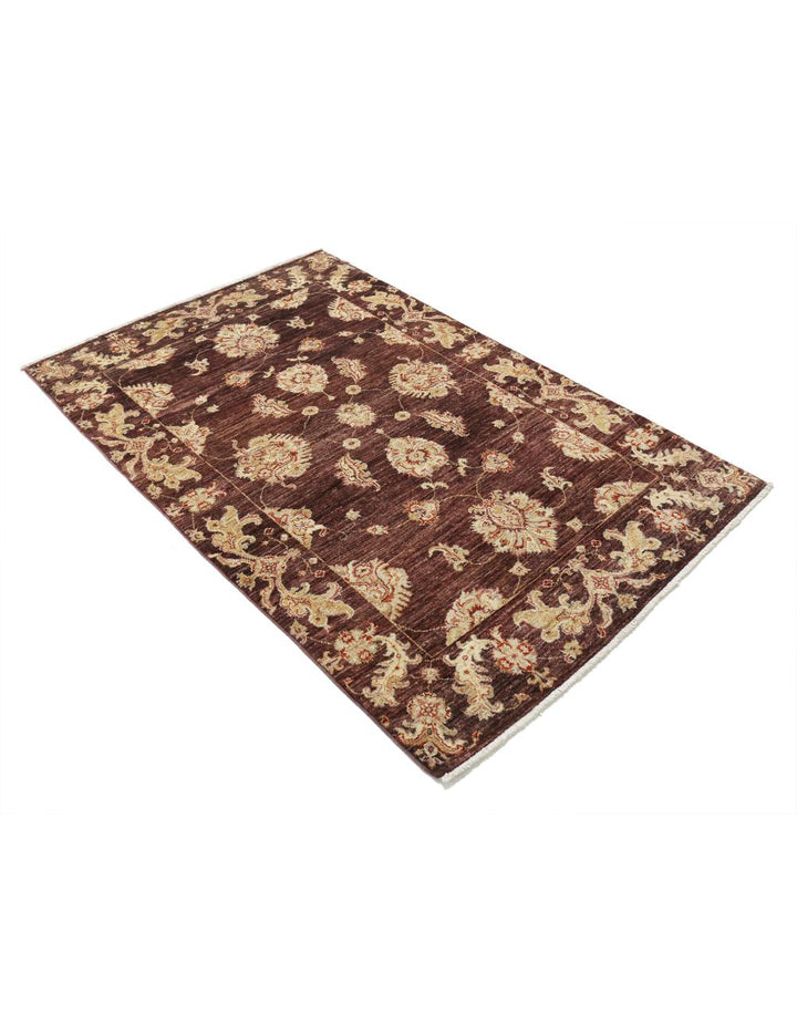 Afghan Ziegler Rug 3' 9" x 5' 10" Hand-Knotted | No. AT39231