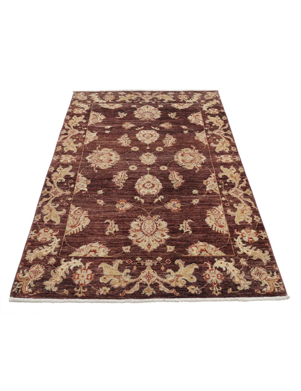 Afghan Ziegler Rug 3' 9" x 5' 10" Hand-Knotted | No. AT39231