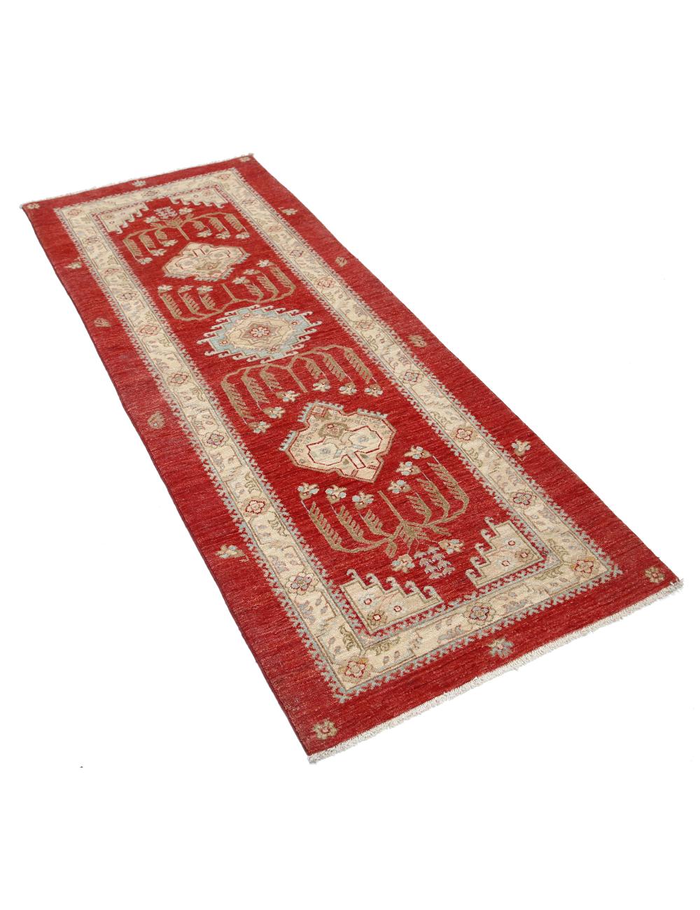 Afghan Ziegler Rug 2' 8" x 6' 6" Hand-Knotted | No. AT92988
