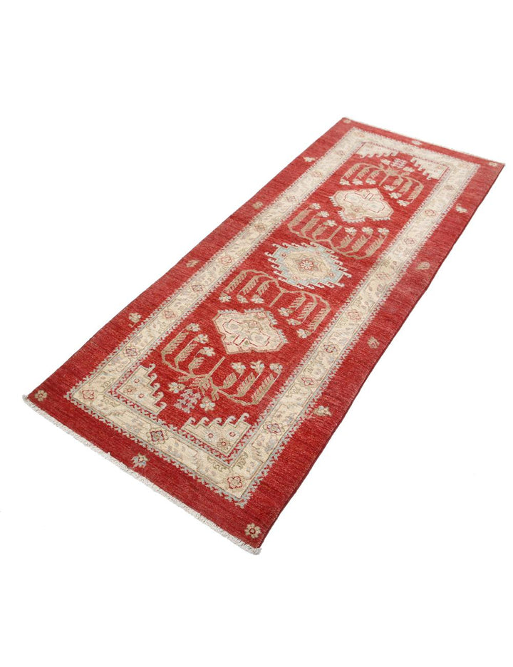 Afghan Ziegler Rug 2' 8" x 6' 6" Hand-Knotted | No. AT92988