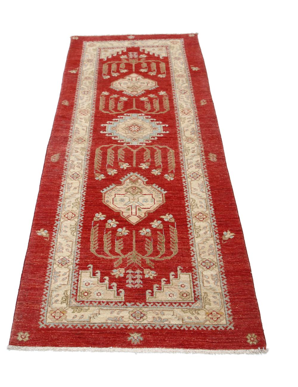 Afghan Ziegler Rug 2' 8" x 6' 6" Hand-Knotted | No. AT92988