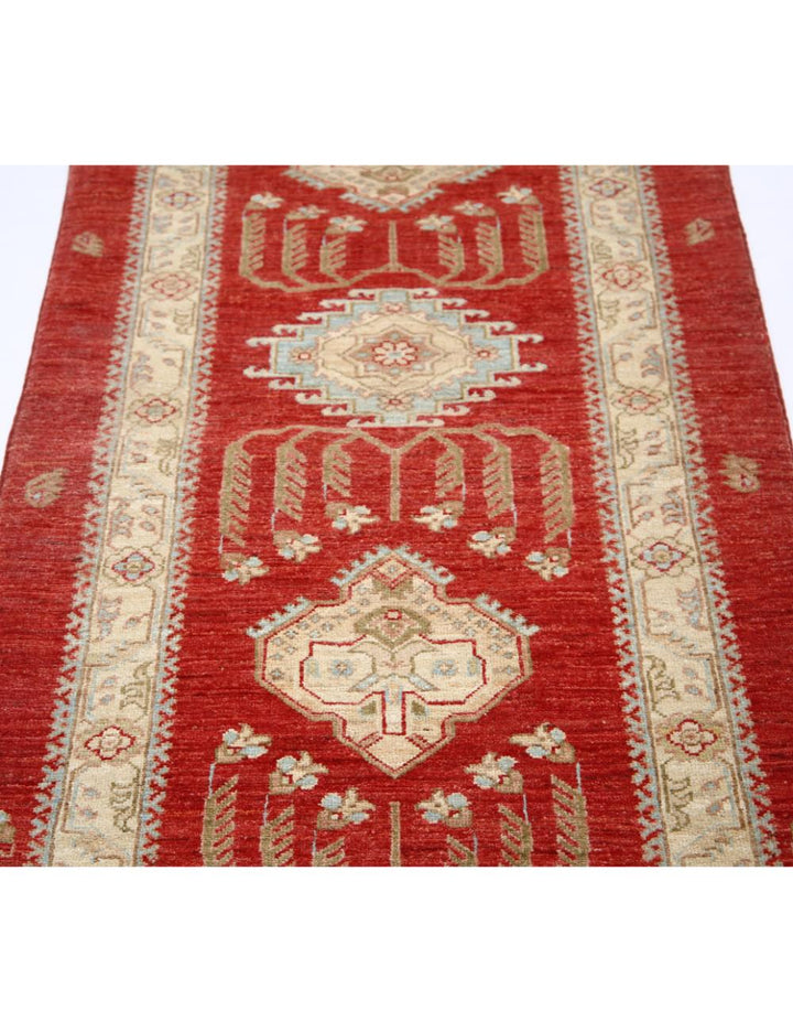 Afghan Ziegler Rug 2' 8" x 6' 6" Hand-Knotted | No. AT92988