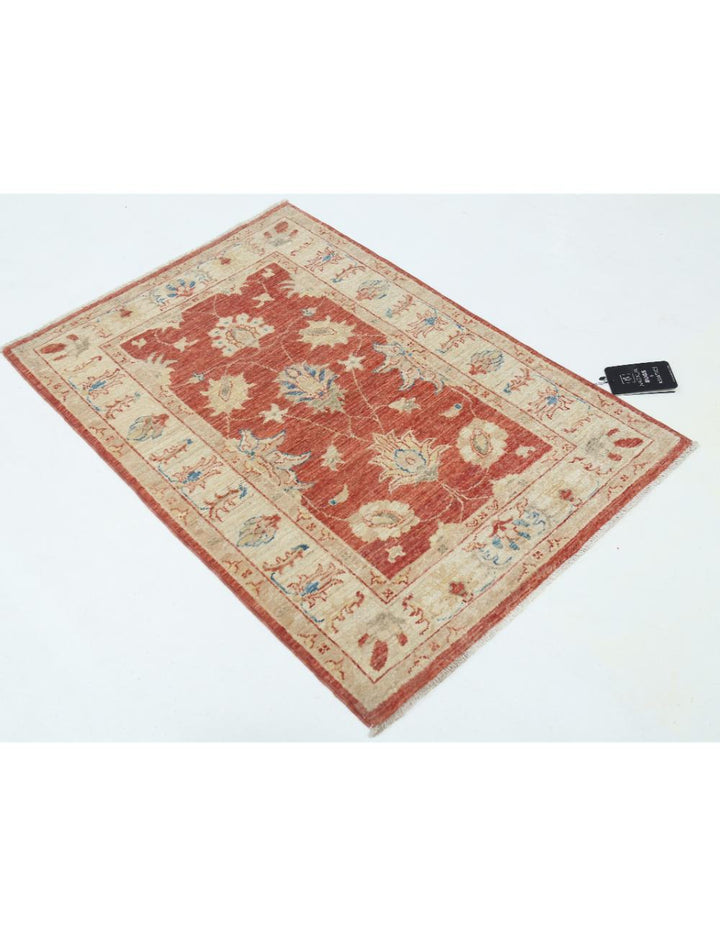 Afghan Ziegler Rug 2' 7" x 3' 9" Hand-Knotted | No. AT70205