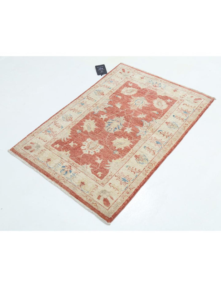 Afghan Ziegler Rug 2' 7" x 3' 9" Hand-Knotted | No. AT70205