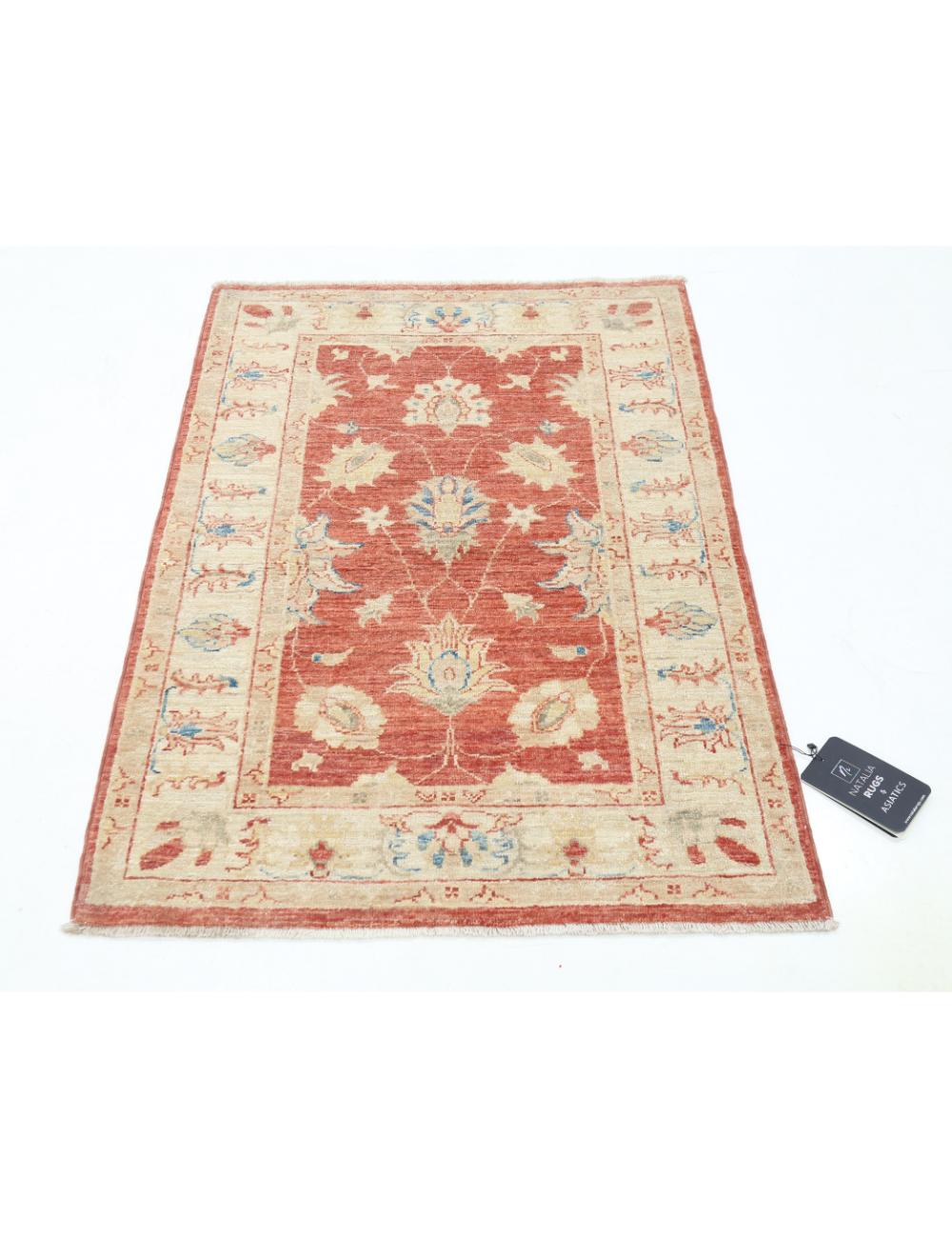 Afghan Ziegler Rug 2' 7" x 3' 9" Hand-Knotted | No. AT70205