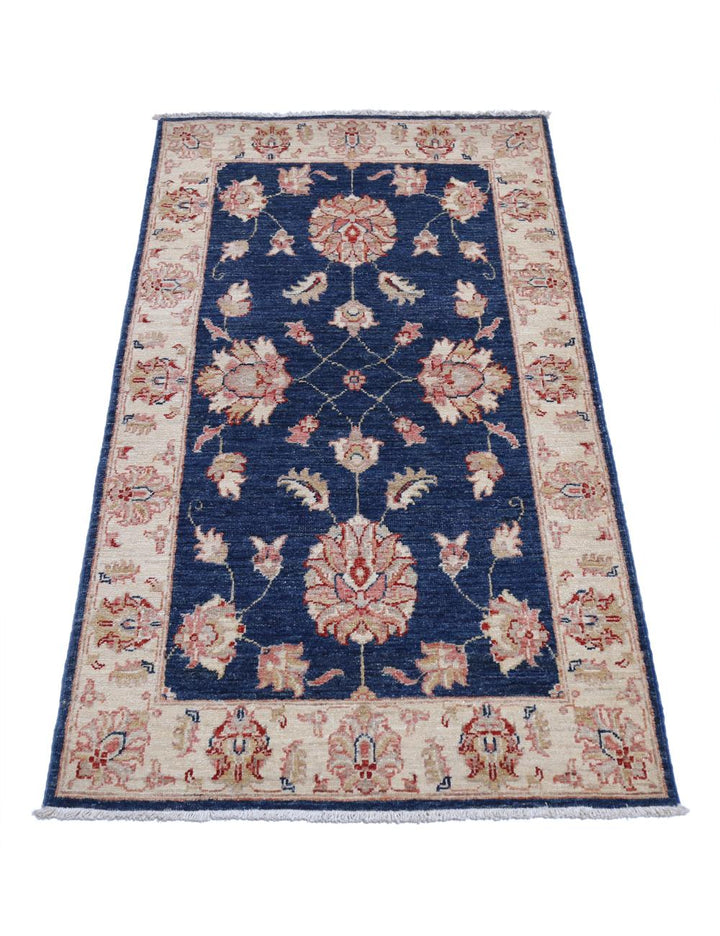 Afghan Ziegler Rug 2' 7" x 4' 4" Hand-Knotted | No. AT62866