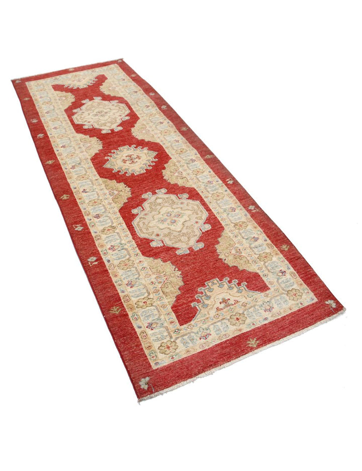 Afghan Ziegler Rug 2' 11" x 7' 9" Hand-Knotted | No. AT17358