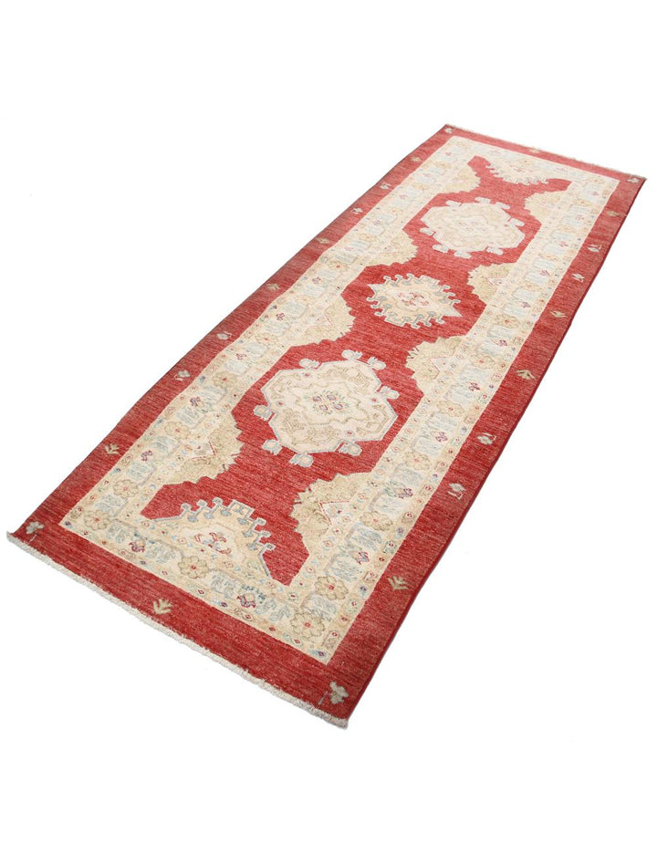 Afghan Ziegler Rug 2' 11" x 7' 9" Hand-Knotted | No. AT17358