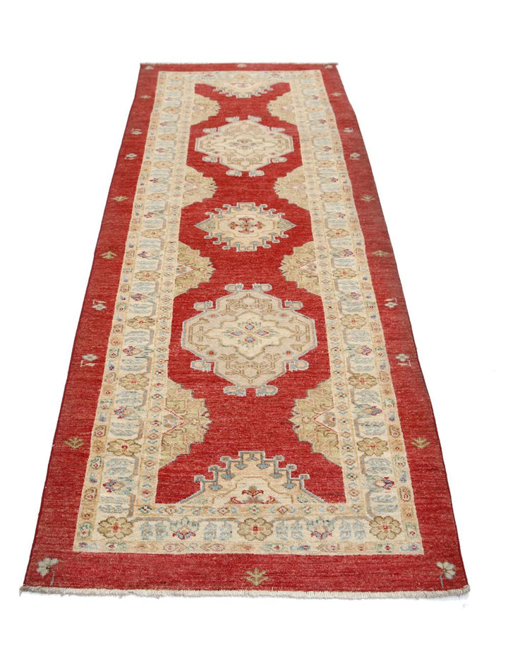 Afghan Ziegler Rug 2' 11" x 7' 9" Hand-Knotted | No. AT17358