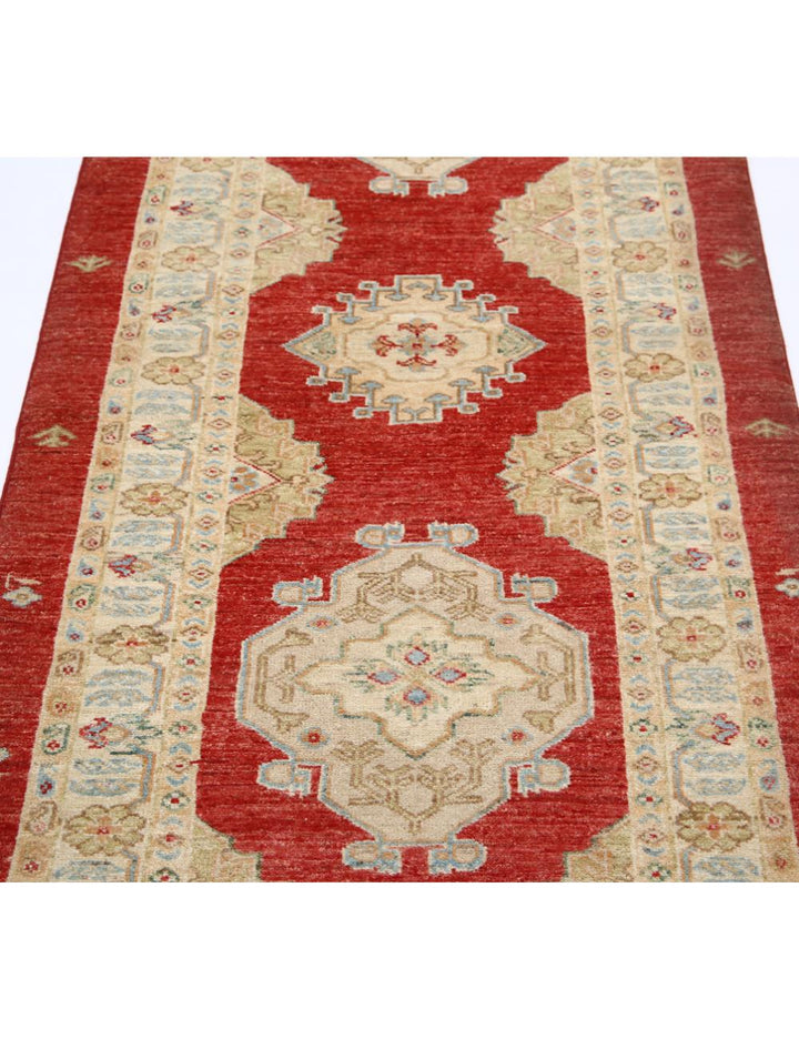 Afghan Ziegler Rug 2' 11" x 7' 9" Hand-Knotted | No. AT17358