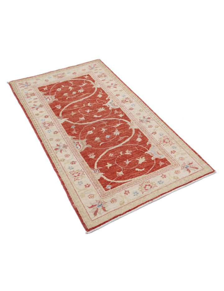 Afghan Ziegler Rug 2' 8" x 4' 7" Hand-Knotted | No. AT22110