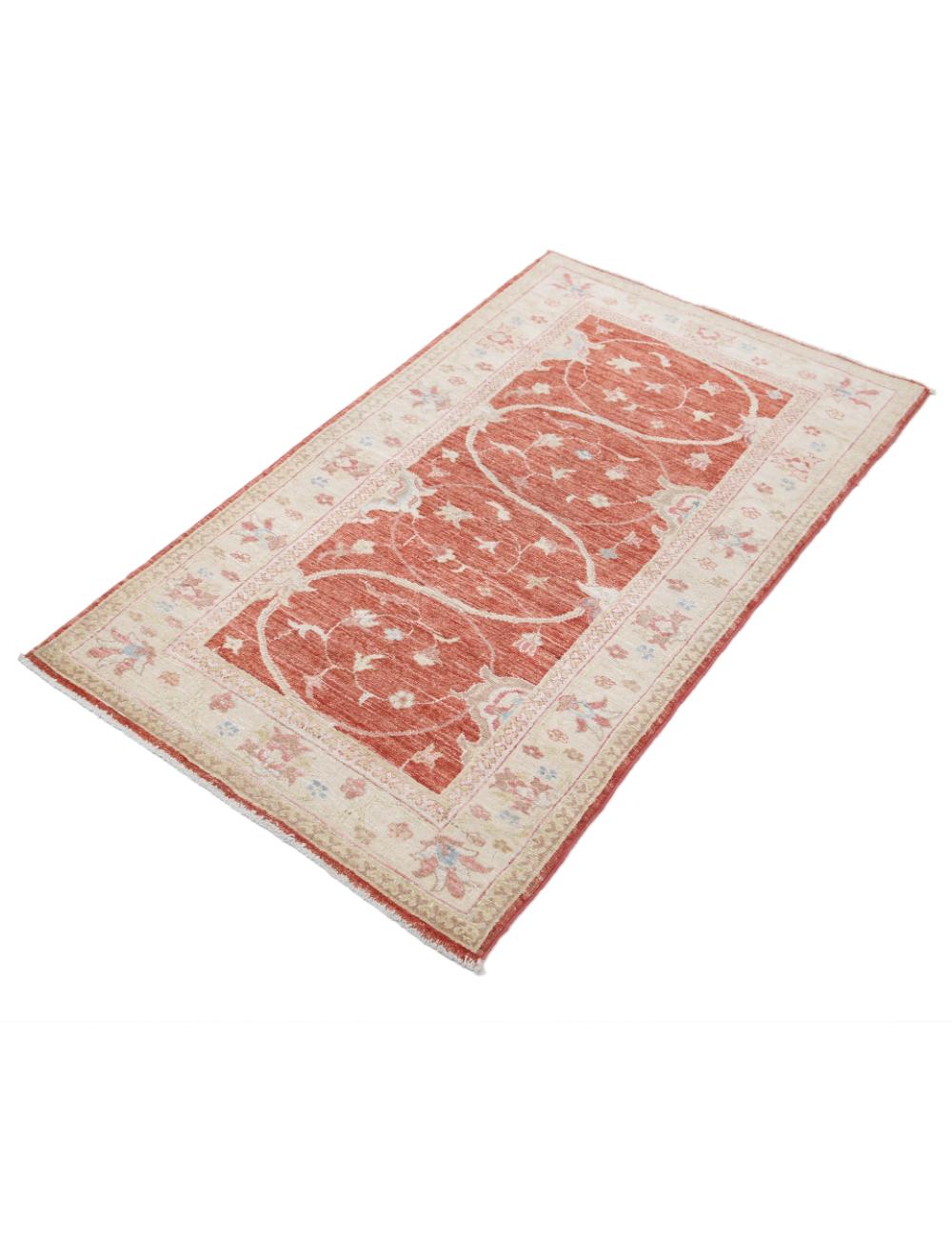 Afghan Ziegler Rug 2' 8" x 4' 7" Hand-Knotted | No. AT22110