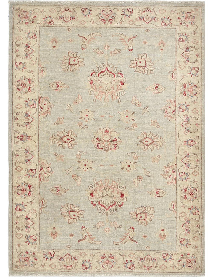 Afghan Ziegler Rug 3' 0" x 4' 2" Hand-Knotted