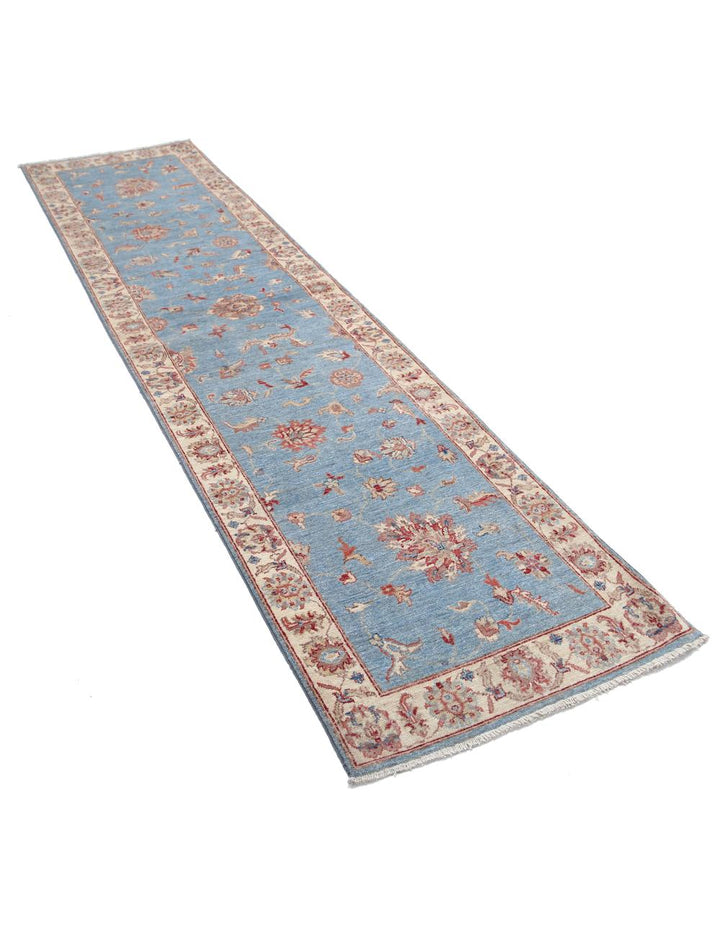 Afghan Ziegler Rug 2' 6" x 9' 9" Hand-Knotted | No. AT65844