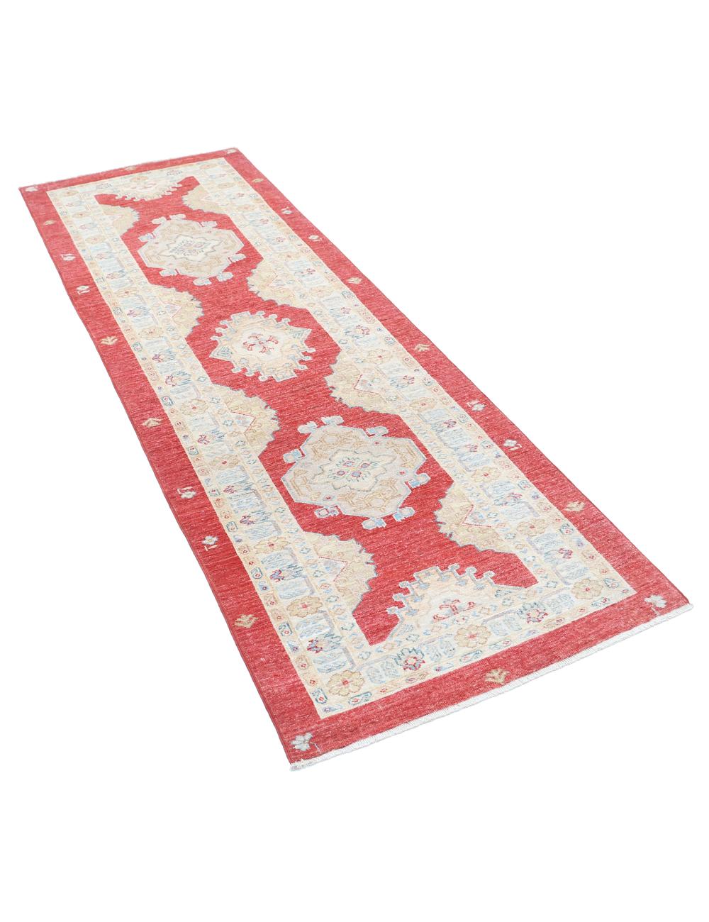Afghan Ziegler Rug 2' 8" x 7' 9" Hand-Knotted | No. AT28817