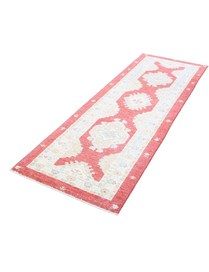 Afghan Ziegler Rug 2' 8" x 7' 9" Hand-Knotted | No. AT28817