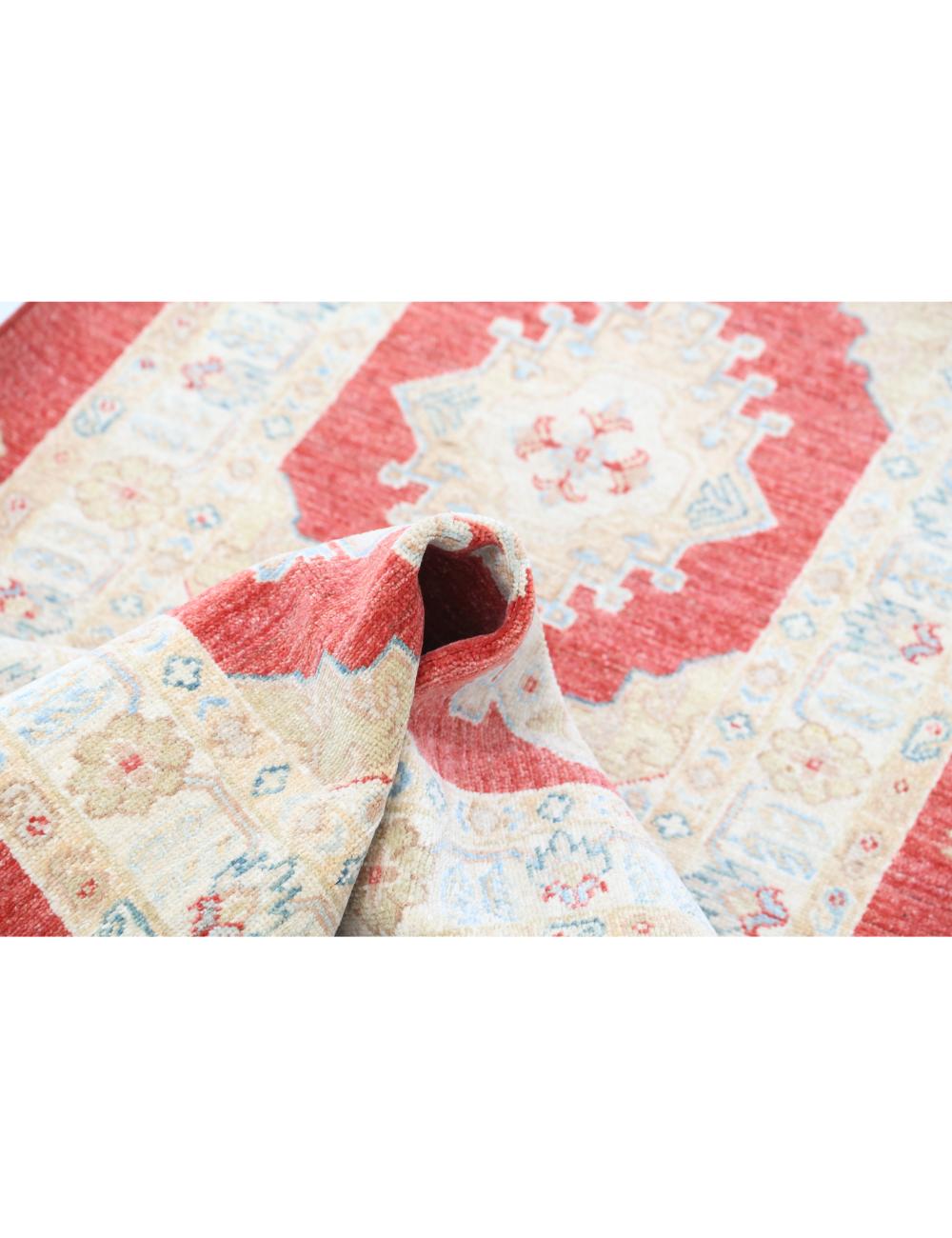 Afghan Ziegler Rug 2' 8" x 7' 9" Hand-Knotted | No. AT28817