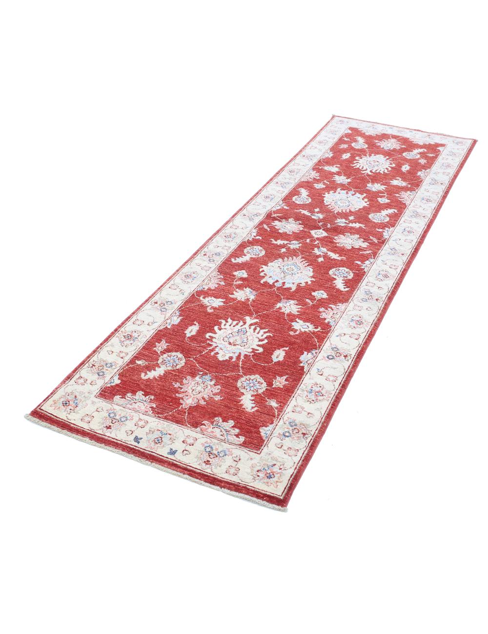 Afghan Ziegler Rug 2' 7" x 8' 5" Hand-Knotted | No. AT44169
