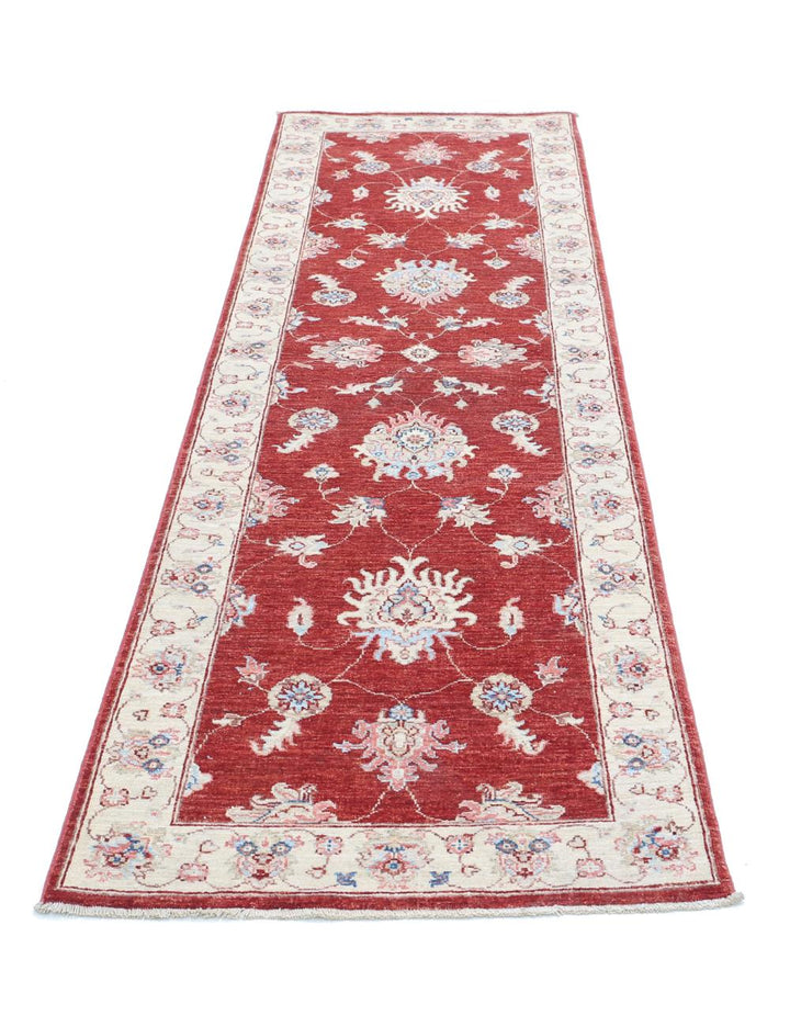 Afghan Ziegler Rug 2' 7" x 8' 5" Hand-Knotted | No. AT44169