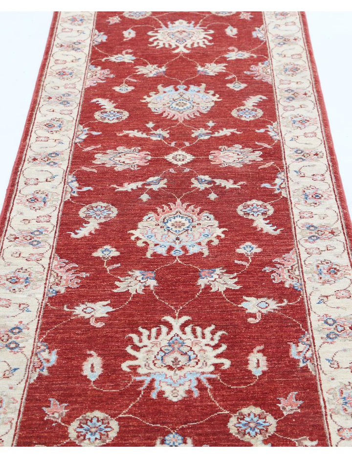 Afghan Ziegler Rug 2' 7" x 8' 5" Hand-Knotted | No. AT44169