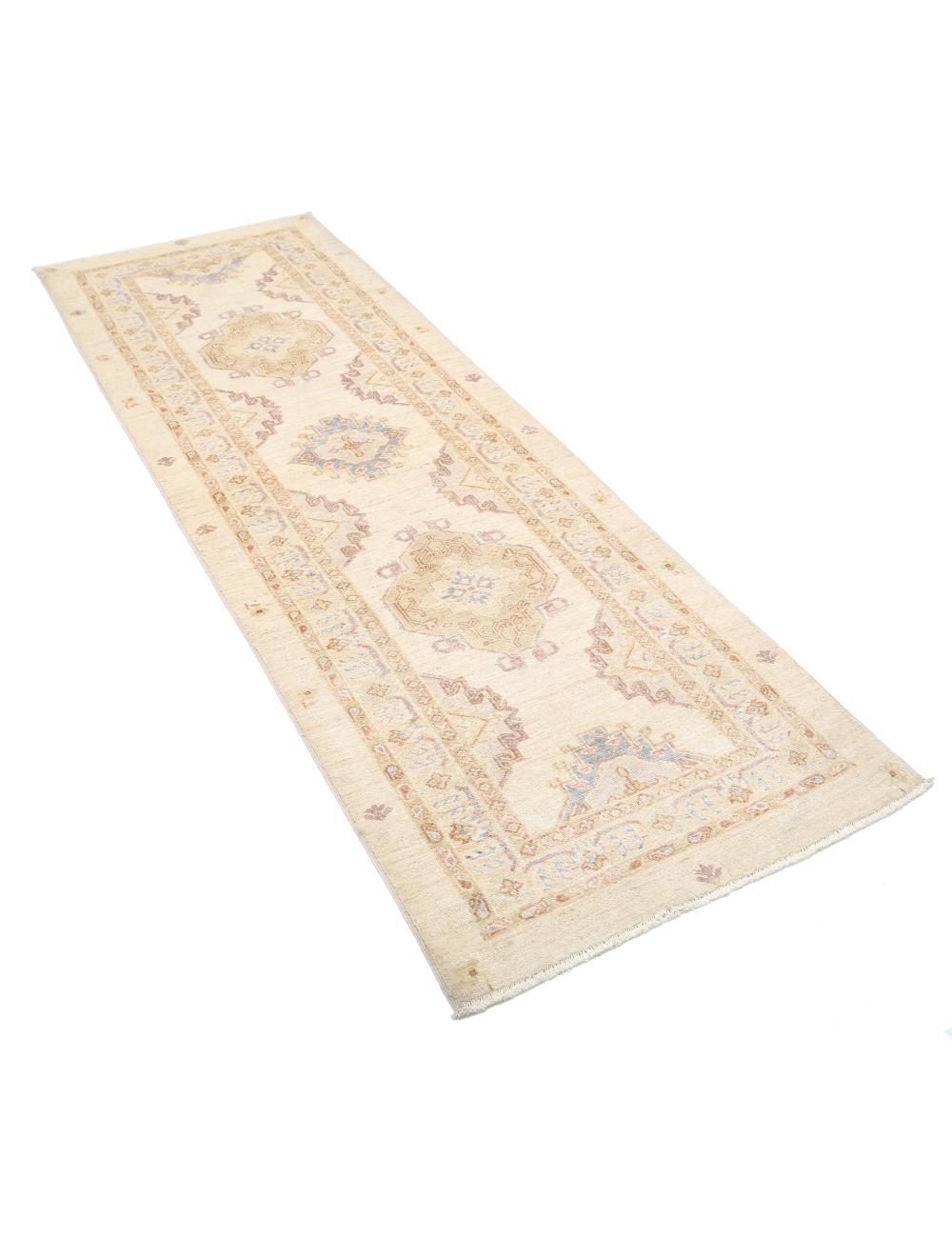 Afghan Ziegler Rug 2' 8" x 8' 0" Hand-Knotted | No. AT54287