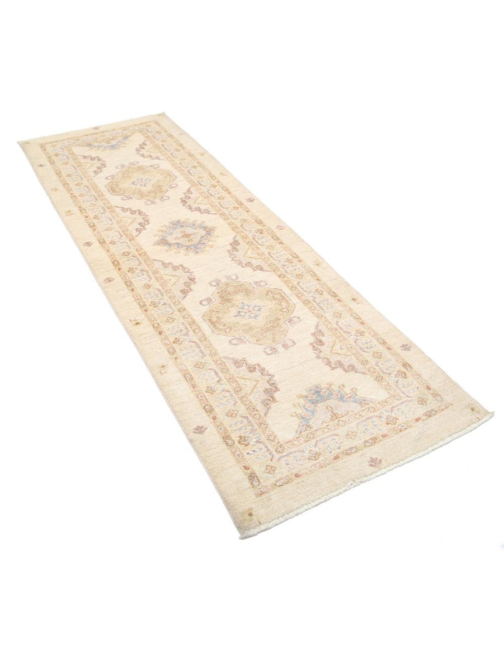 Afghan Ziegler Rug 2' 8" x 8' 0" Hand-Knotted | No. AT54287