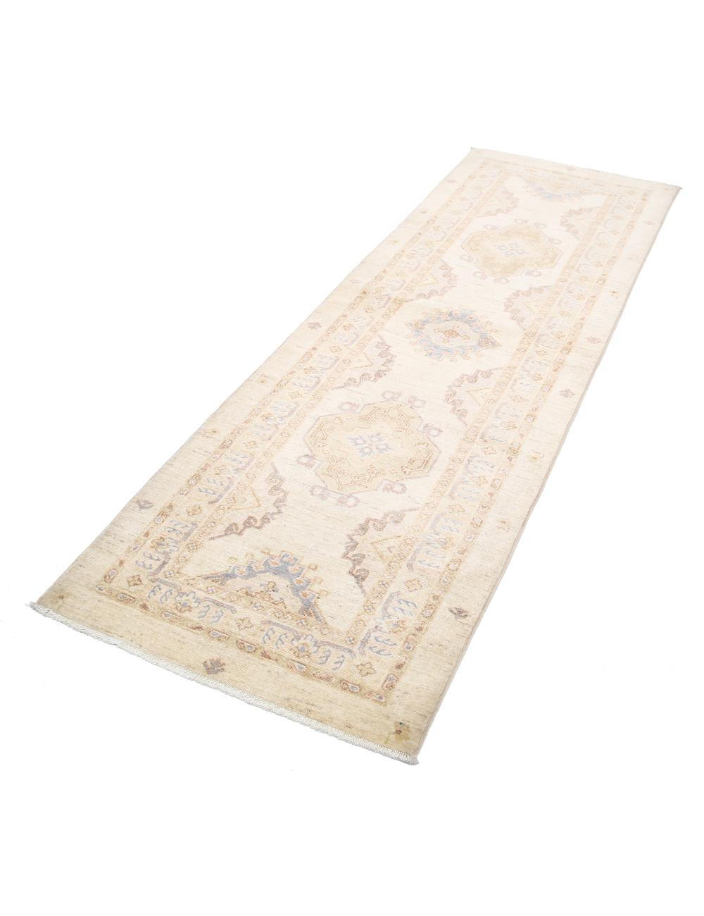 Afghan Ziegler Rug 2' 8" x 8' 0" Hand-Knotted | No. AT54287