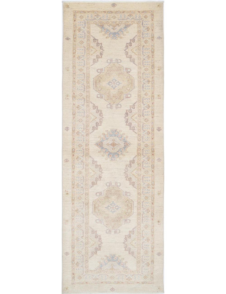 Afghan Ziegler Rug 2' 8" x 8' 0" Hand-Knotted