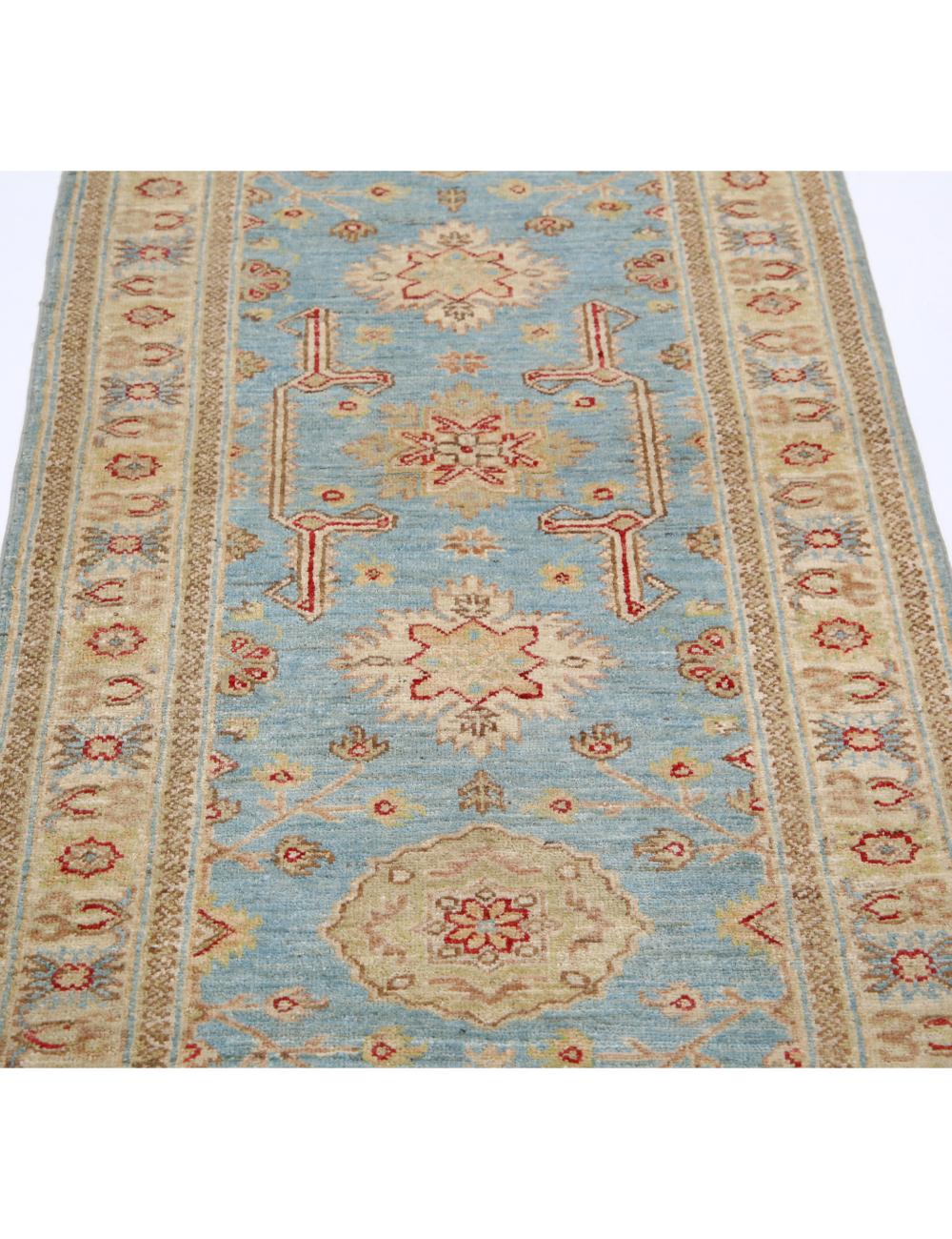 Afghan Ziegler Rug 2'7" x 7'11" Hand-Knotted | No. AT36089