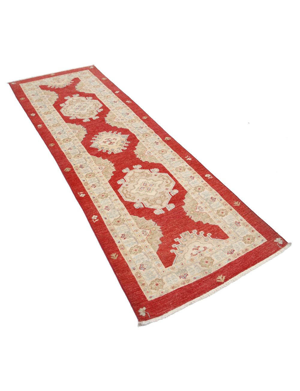 Afghan Ziegler Rug 2' 8" x 7' 9" Hand-Knotted | No. AT11083