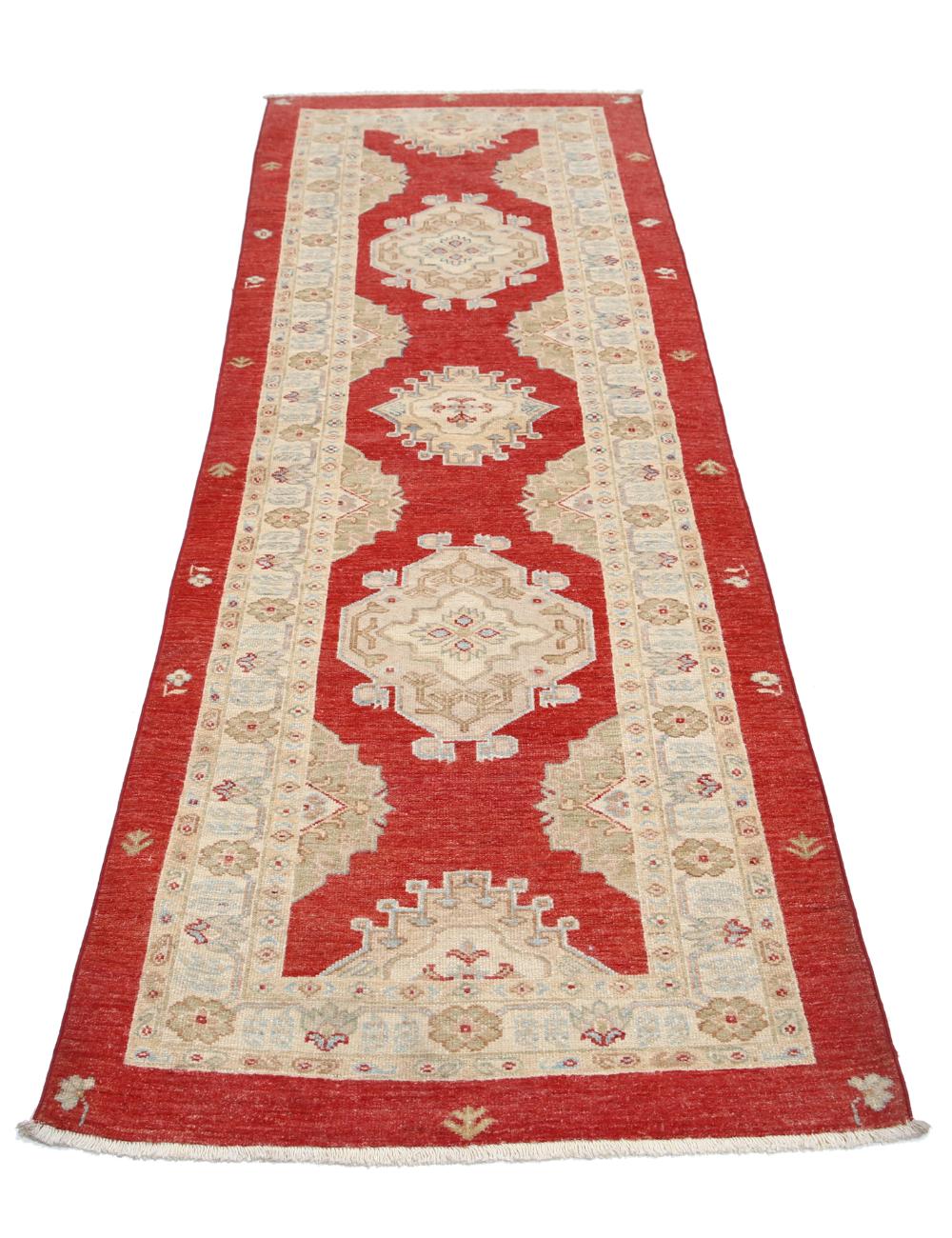 Afghan Ziegler Rug 2' 8" x 7' 9" Hand-Knotted | No. AT11083