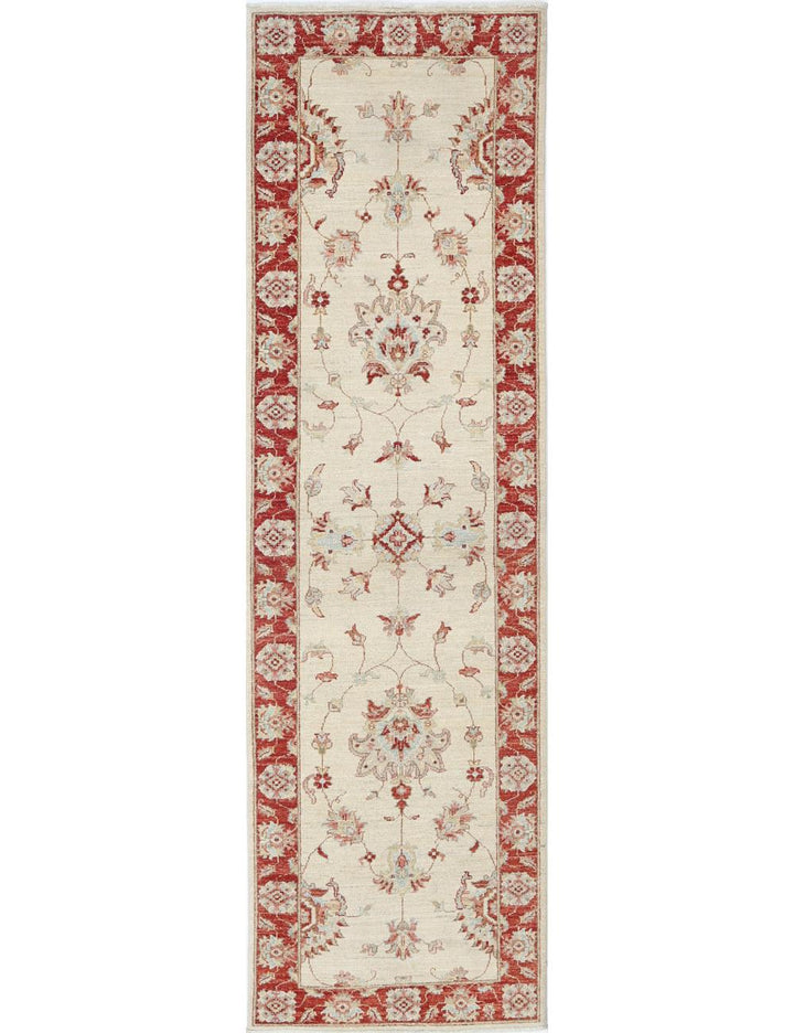 Afghan Ziegler Rug 2' 5" x 7' 10" Hand-Knotted