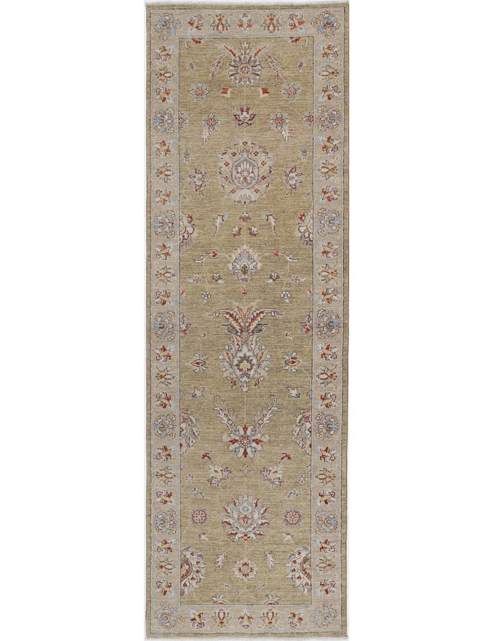 Afghan Ziegler Rug 2' 6" x 8' 0" Hand-Knotted