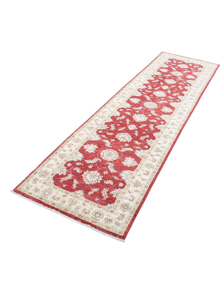 Afghan Ziegler Rug 2' 7" x 9' 8" Hand-Knotted | No. AT92852