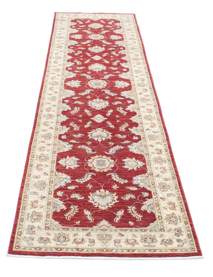 Afghan Ziegler Rug 2' 7" x 9' 8" Hand-Knotted | No. AT92852