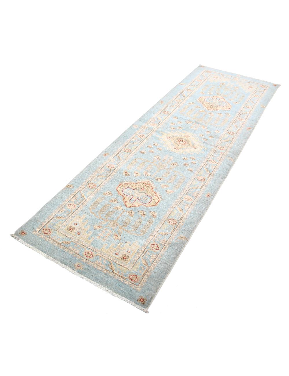 Afghan Ziegler Rug 2' 9" x 8' 2" Hand-Knotted | No. AT12277