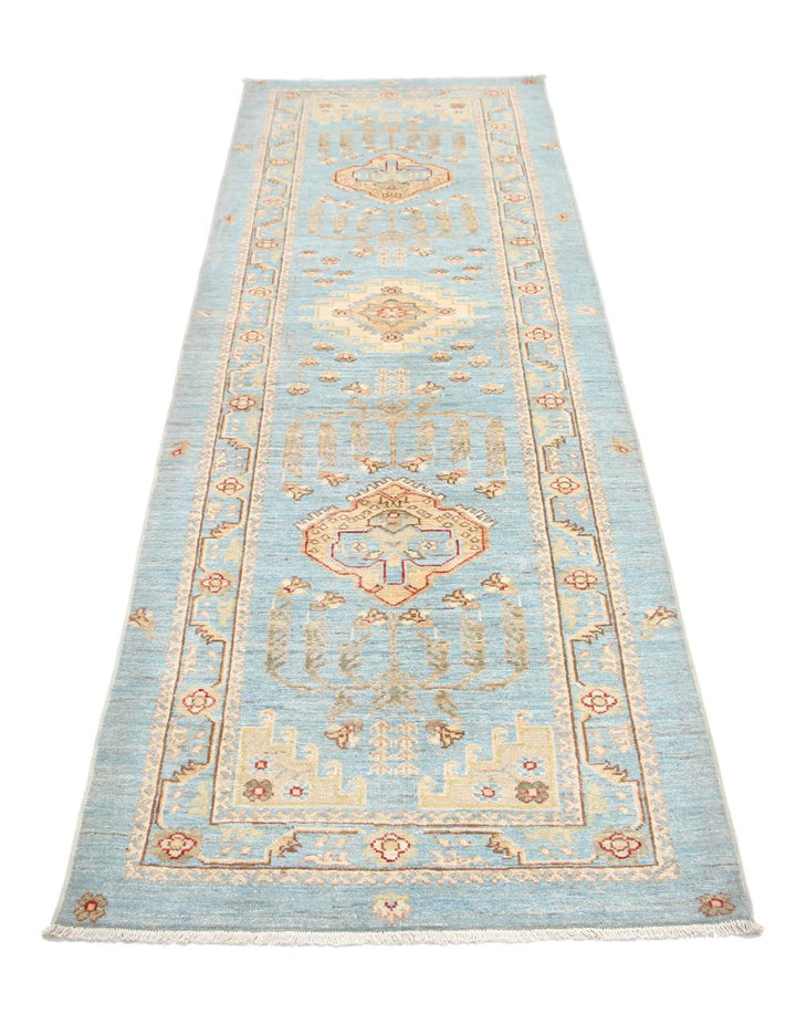 Afghan Ziegler Rug 2' 9" x 8' 2" Hand-Knotted | No. AT12277