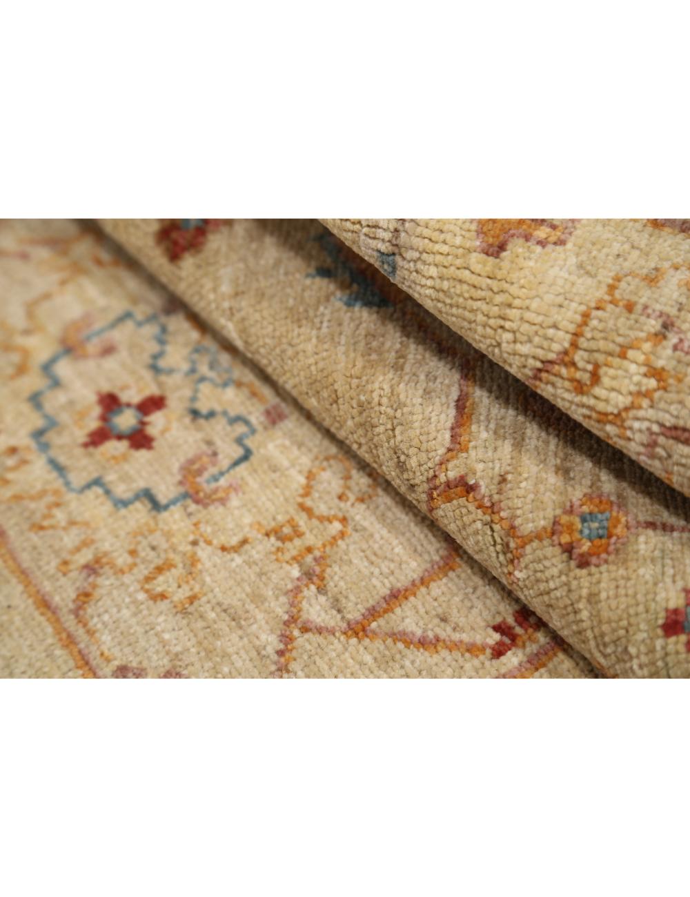 Ivory Afghan Ziegler Rug 2' 0" x 3' 1" Hand-Knotted | No. AT21540