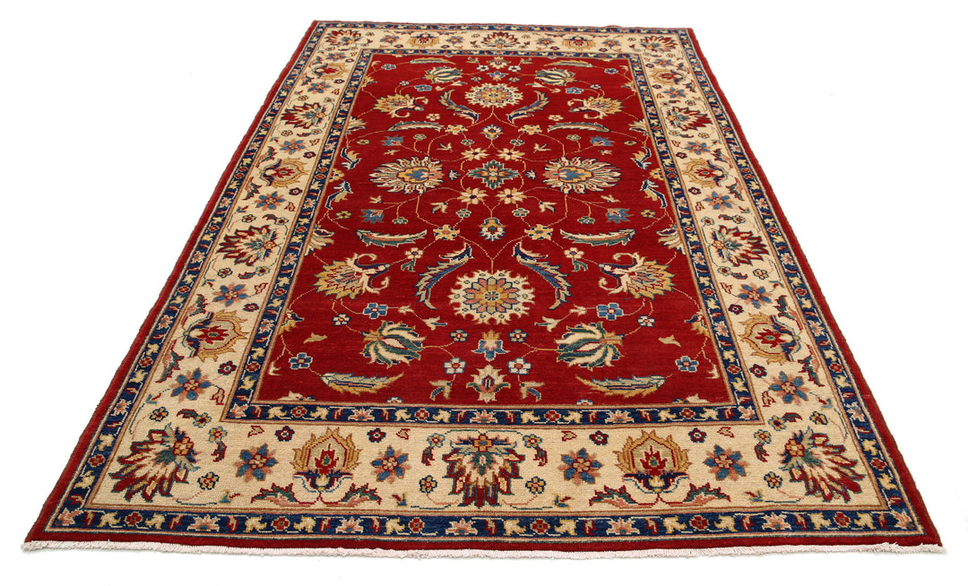 Hand Knotted Ziegler Farhan Gul Wool Rug 5' 10" x 9' 2" - No. AT54475