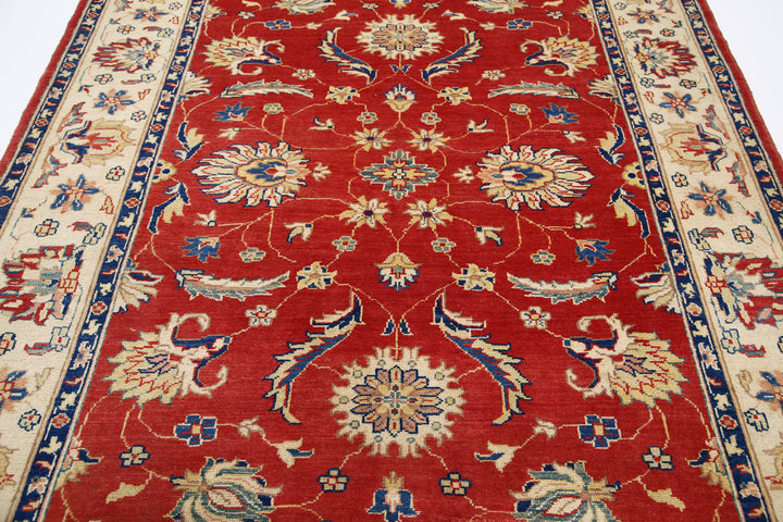 Afghan Ziegler Rug 6' 6" x 8' 10" Hand-Knotted | No. AT13876