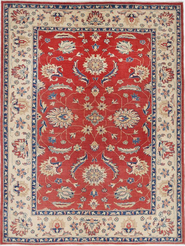 Hand Knotted Ziegler Farhan Gul Wool Rug 6' 6" x 8' 10" - No. AT13876