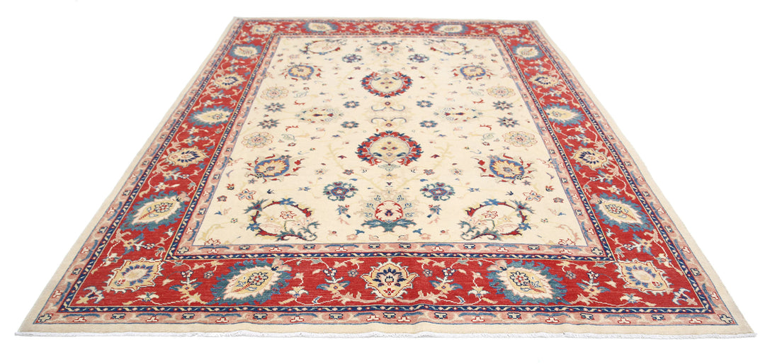 Afghan Ziegler Rug 8' 0" x 10' 2" Hand-Knotted | No. AT53771