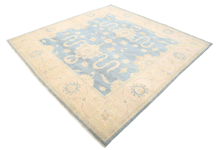 Afghan Ziegler Rug 7' 9" x 7' 9" Hand-Knotted | No. AT25844