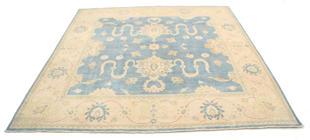 Afghan Ziegler Rug 7' 9" x 7' 9" Hand-Knotted | No. AT25844