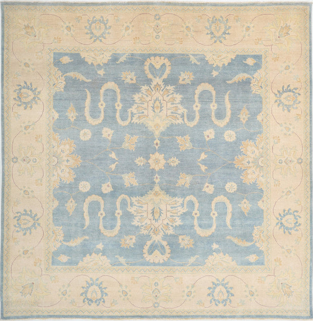Hand Knotted Ziegler Farhan Gul Wool Rug 7' 9" x 7' 9" - No. AT25844