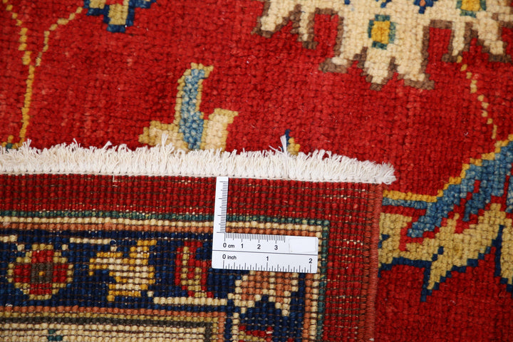Rust Afghan Ziegler Rug 6' 6" x 9' 2" Hand-Knotted field